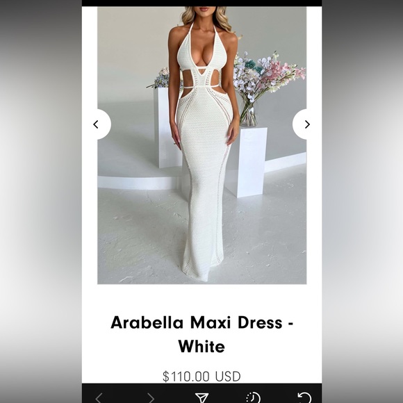 BABYBOO FASHION Arabella Maxi Dress in white. XL - Picture 2 of 4